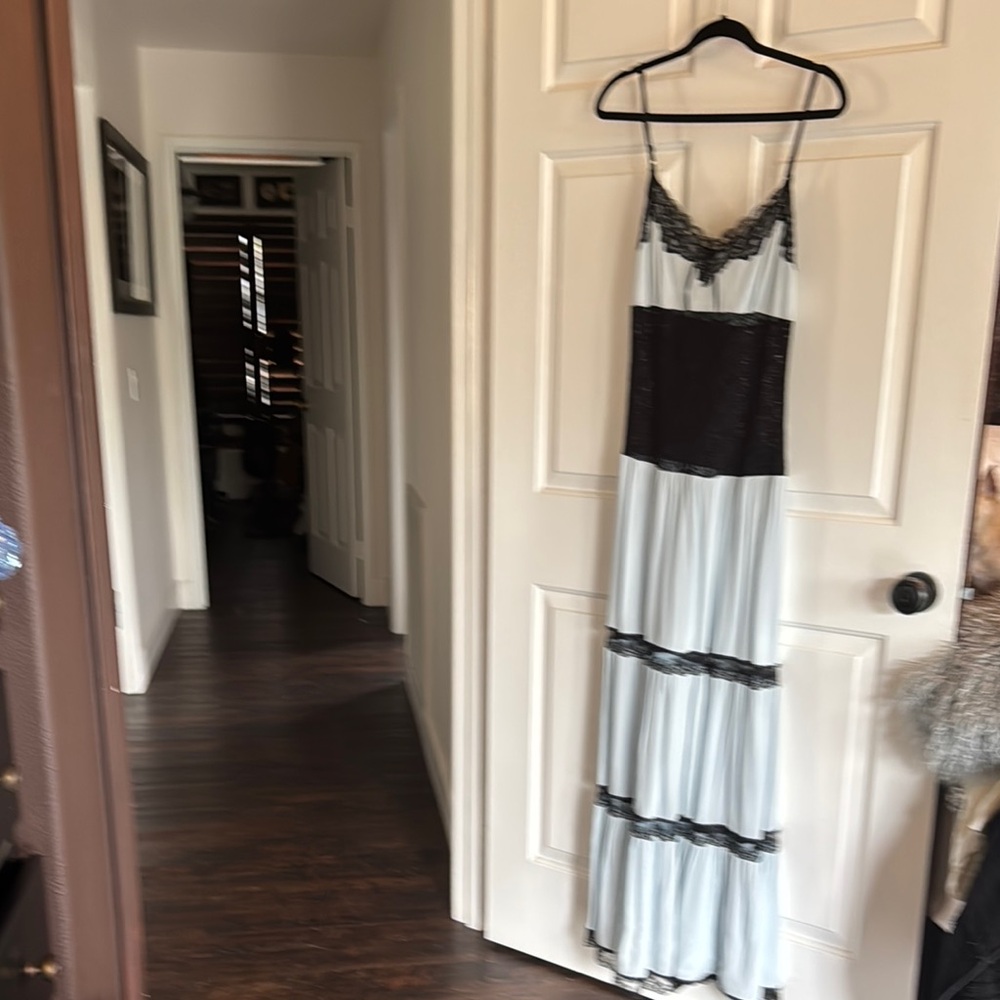 Frankie's Bikinis Black and blue  Resort Maxi Dress